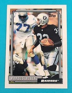 1992 Topps #25 Marcus Allen Los Angeles Raiders FOOTBALL Card W8 海外 即決