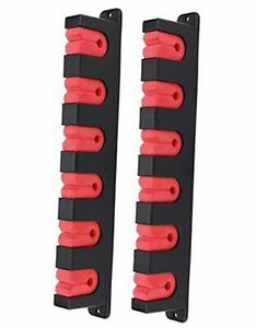 Horizontal Fishing Rod Rack Holders Wall-mounted Fish Horizontal Red, 1 Pair 海外 即決