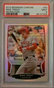 2013 Bowman Chrome Mike Trout #50 Refractor PSA 9 Mint Angels 海外 即決