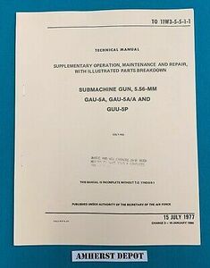 SMG 5.56mm GAU-5A Army Technical Manual XM177E2 USAF Air Force CAR 15 海外 即決