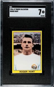 1966-67 Panini Calciatori Roger Hunt England Liverpool HOF Eurocalcio SGC 7 NM 海外 即決