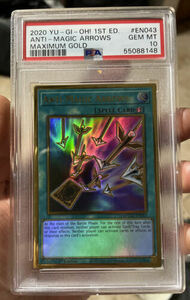 PSA 10 Anti-Magic Arrows 1st Edition Maximum Gold MAGO-EN043 Yugioh Gem Mint 海外 即決