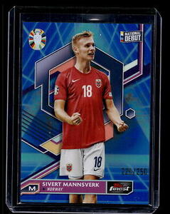 2023 Finest Road to UEFA EURO 2024 #58 Sivert Mannsverk Blue Refractor #/150 海外 即決