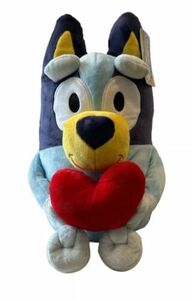 New BLUEY with Heart Valentine's Day 2024 Authentic PLUSH Dog 17" Stuffed Animal 海外 即決