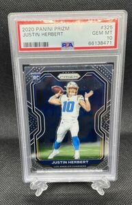 Justin Herbert RC 2020 Prizm #325 Los Angeles Chargers GEM MINT 海外 即決