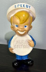 Speedy Alka Seltzer Bank Figural Display Rubber Promotional Advertising 60s Vtg 海外 即決