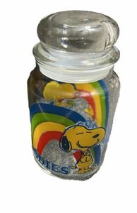Vintage Snoopy w/ Woodstock Goodies Jar Cookies / Candy / Peanuts Classic Retro 海外 即決