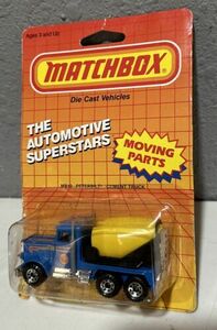 Foreign Carded Matchbox Peterbilt Cement Truck MB 19 Blue & Yellow Vintage A6 海外 即決