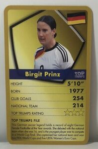 Birgit Prinz Single Card Top Trumps Trivia Game Stars Women's Soccer 2020 海外 即決