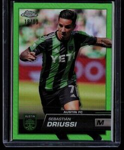 SEBASTIAN DRIUSSI 2023 TOPPS CHROME MLS TRUE GREEN REFRACTOR 18/99 AUSTIN FC #40 海外 即決