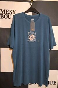 VANS Mens Washed Floral Logo Vintage T-Shirt Sz XL 海外 即決