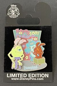 DISNEY MIKE SULLY LE 1000 PIN Happy EASTER Chocolate Monster Bunny DLR Card 2007 海外 即決