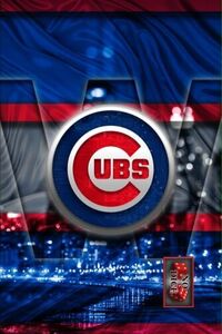 Chicago Cubs Poster Chicago Cubs baseball Print Chicago Cubs 12x18in Free Ship 海外 即決