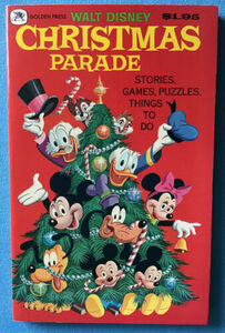 WALT DISNEY CHRISTMAS PARADE-with Stories, Games, Puzzles Golden Press 1977 NM+ 海外 即決