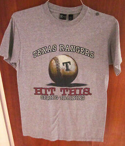 TEXAS RANGERS beat-up med T shirt Rawlings baseball Spring Training 2006 logo 海外 即決