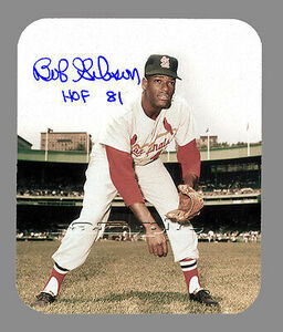 Bob Gibson St.Louis Cardinals Facsimile Autographed Mouse Pad Item#2513 海外 即決