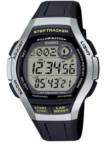 Casio Men's Illuminator Step Tracker Black Resin Strap 49mm Watch WS2000H-1A2V 海外 即決