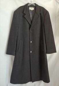 Pronto Uomo Charcoal Cashmere Overcoat Sz 44r 海外 即決