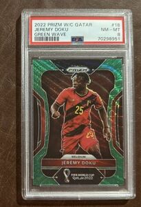 2022 Prizm Green Wave Jeremy Doku 18. PSA 8. 海外 即決