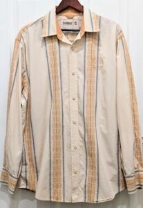 Vintage Timberland Long Sleeve Button Up Shirt Men's XL Made In Hong Kong 海外 即決