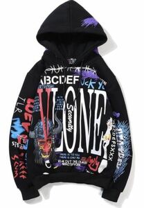 NWT Juice Wrld Vlone XXL Hoodie Men Women Street Graffiti Hip-Hop Sweatshirt 2X 海外 即決