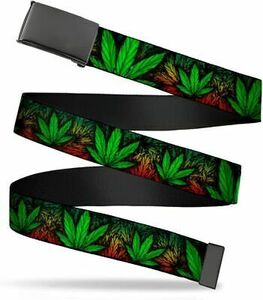 Buckle-Down Men's Web Belt Weed, Multicolor, 1.5" Wide-Fits up to 42" Pant Size 海外 即決