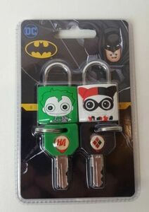 DC Batman Joker Harley Quinn Lock And Key Set Travel Lock Y2 海外 即決