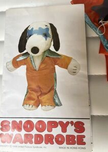 Rare! Peanuts Snoopy's Wardrobe for 11" Plush Snoopy Doll - Rock Star Outfit 海外 即決