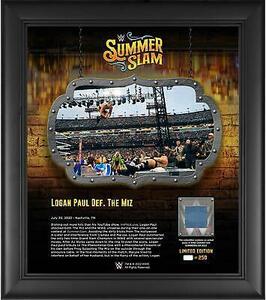Logan Paul WWE 15" x 17" 2022 SummerSlam Collage with a Piece of 海外 即決