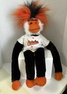 Orioles Baseball Plush FUGGHEAD WIG Hugger Monkey Orange Black W/ Tee Shirt 海外 即決