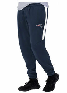 New Men's Starter Navy/White New England Patriots Goal Post Fleece Pants - Large 海外 即決