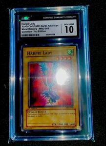 CGC 10 GEM MINT Harpie Lady MRD-008 1st Edition Yugioh Card 108 海外 即決