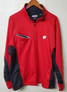 Antigua Golf Jacket Full Zip Red Performance Windbreaker Mens XL 海外 即決