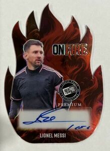 2024 Leaf Press Pass Premium Lionel Messi Auto #1/2 SSP On Fire Die Cut 海外 即決