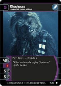 STAR WARS TCG WOTC RETURN OF THE JEDI CHEWBACCA (K) 74/110 FOIL NM/M scratches 海外 即決