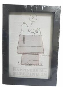 Peanuts Snoopy Nap Happiness framed image picture photo frame home decor new 海外 即決