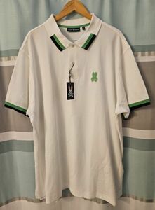 Psycho Bunny Mens 3XLT Polo Shirt White Pisani Pique Fashion Short Sleeve $145 海外 即決