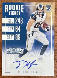 2016 Panini Contenders Tyler Higbee #127 Auto Rookie RC | Los Angeles Rams 海外 即決