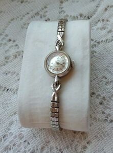 Ladies Omega 14K Solid White Gold Swiss Watch WORKS 海外 即決