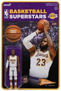 Super7 NBA Basketball LeBron James ReAction Figure - White Uniform 海外 即決