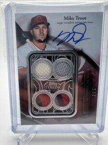 2024 Topps Sterling Mike Trout Sterling Swings Auto Patch Relic Red 2/5 Angels 海外 即決