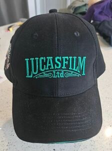 Rare LucasFilm Hat Black Yoda Embroidered Cap Star Wars Cast Member Exclusive 海外 即決