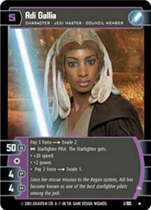 STAR WARS TCG WOTC JEDI GUARDIANS ADI GALLIA (A) 1/105 FOIL GEM MINT 海外 即決