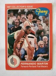 1986-87 Fleer Franz Portland Trail Blazers #9 Fernando Martin 海外 即決