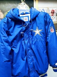 Vintage Dallas Cowboys Jacket Starter Big Star 90s Puffer Mens Medium 海外 即決