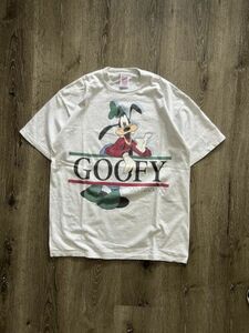 VTG 90s Disney Parks Goofy T-Shirt Double Sided Grey L Unisex San Francisco 海外 即決