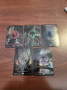 MTG Phyrexia All Will Be One Oil Slick Land Set of 5 (1 of each mana) WUBRG M/NM 海外 即決