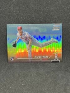 2022 Stadium Club Chrome REFRACTOR RC ROOKIE REID DETMERS LOS ANGELES ANGELS SP 海外 即決