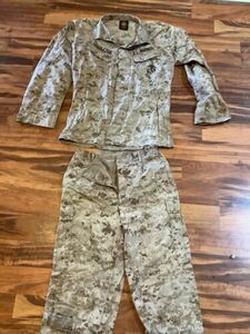 usmc field camis used medium long blouse and trousers marpat marines EGA 海外 即決