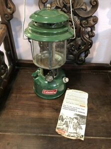 Vintage Coleman Lantern Model 220K Two Mantle august 1979 Working Plus Booklet 海外 即決